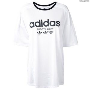 NWOT Adidas White Mesh Tee